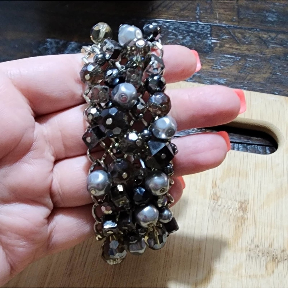 Premier‎ Designs crystal jeweled wide bracelet